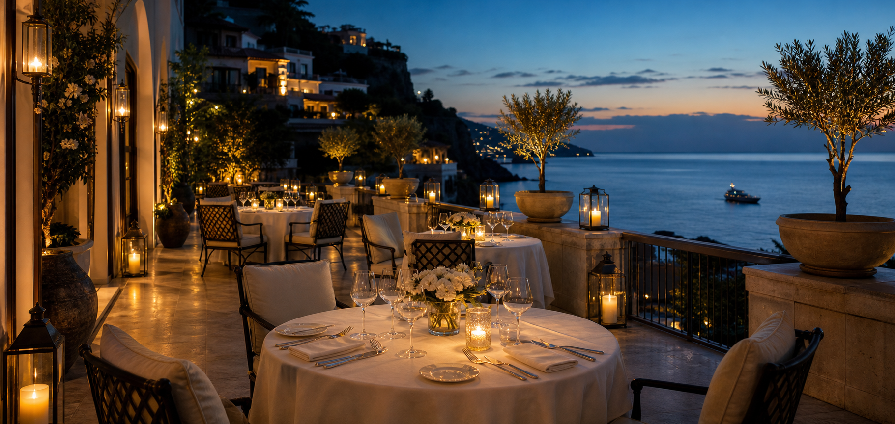 Liqia Hotel Resort fine dining terrace